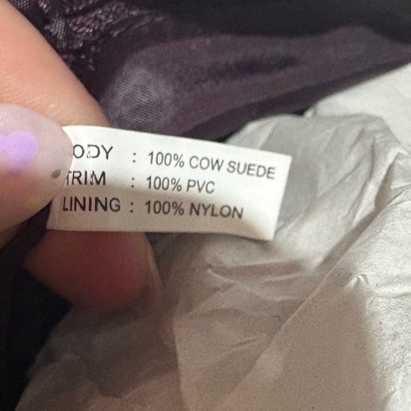 New York & Company dark purple Suede purse - Picture 4 of 4